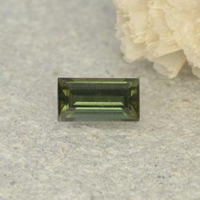 0.3ct Baguette Step Cut Brownish Green Kornerupine Gem for sale 0.3ct Baguette Step Cut Brownish Green Kornerupine Gem (ID: 497916)