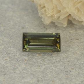 0.4ct Baguette Step Cut Brownish Green Kornerupine Gem for sale 0.4ct Baguette Step Cut Brownish Green Kornerupine Gem (ID: 497918)
