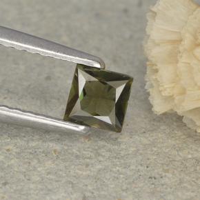 0.3ct Princess-Cut Brownish Green Kornerupine for sale thumb image of 0.3ct Princess-Cut Brownish Green Kornerupine (ID: 497936)