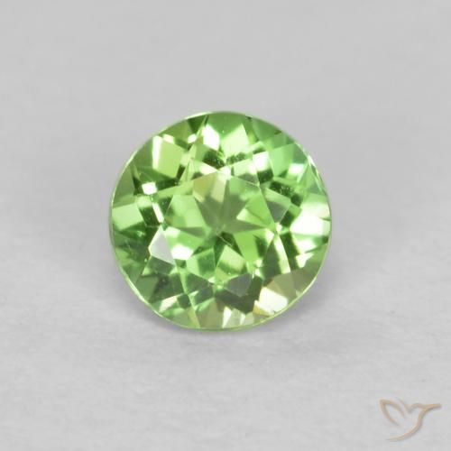 0.16ct Natural Lively Green Kornerupine, Round, VVS-VS