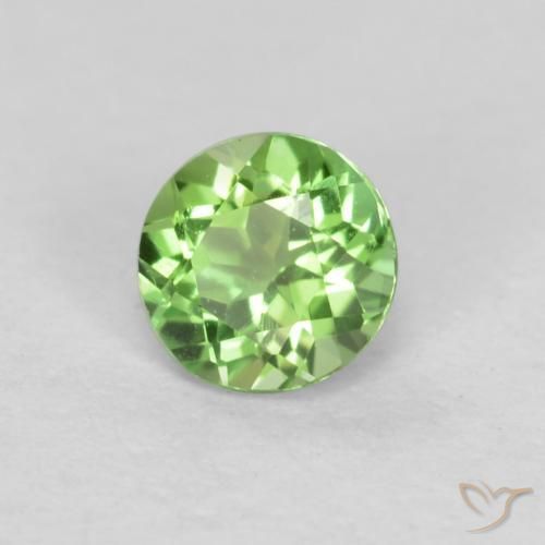 0.16 ct Green Kornerupine Stone, Natural Kornerupine in Round Facet Shape for Sale