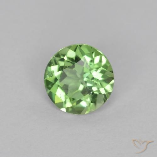 0.13 ct Green Kornerupine Stone, Natural Kornerupine in Round Facet Shape for Sale