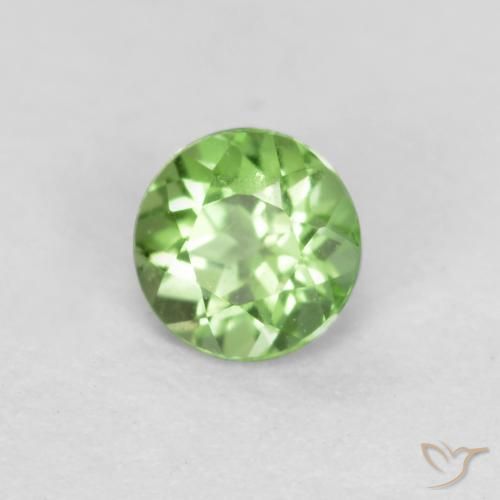 0.16 ct Green Kornerupine Stone, Natural Kornerupine in Round Facet Shape for Sale