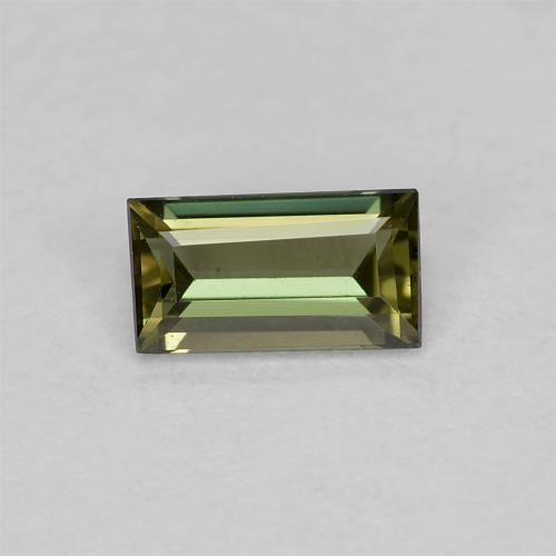 Deep Green Kornerupine Gem - 0.4ct Baguette Facet (ID: 580166)