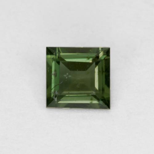 Темно-зеленый Корнерупин Камень - 0.4ct Фасетный Квадрат (ID: 580834)