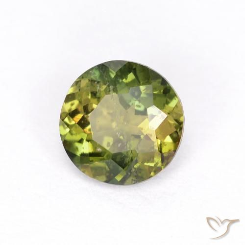 0.40 ct Green Kornerupine Stone, Natural Kornerupine in Round Facet Shape for Sale