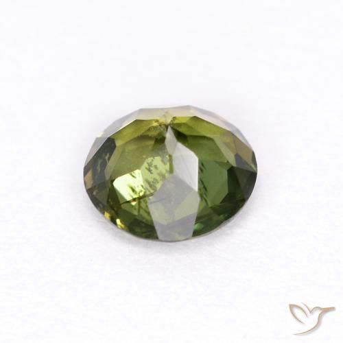 Kornerupine Gemstone in 4.7 mm Size for Sale, Kornerupine Stone in Yellowish Green Color