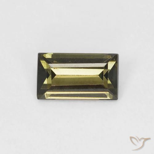0.35ct Natural Light Green Kornerupine, Baguette, VVS-VS