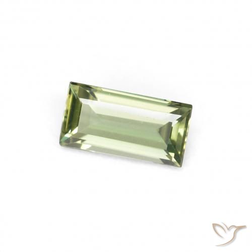 0.31 ct Green Kornerupine Stone, Natural Kornerupine in Baguette Facet Shape for Sale