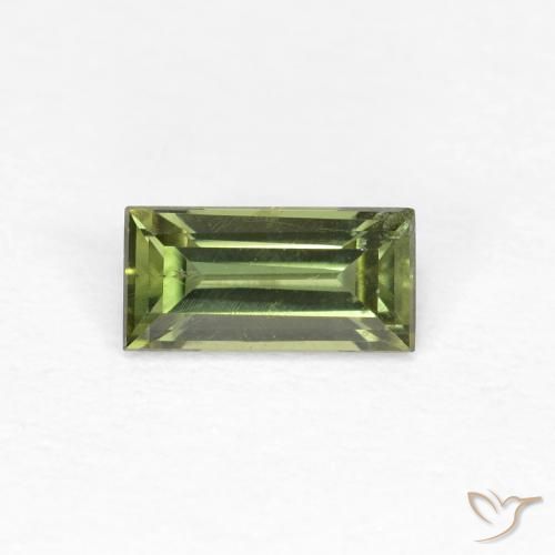 0,48ct Baguette sfaccettata verde Cornerupina dallo Sri Lanka, Dimension 6,2 x 3,3mm, Natural non trattati Gemstone, VVS-VS Clarity, 1 piece Cornerupina in Verde medio-scuro Color, Mohs Hardness of 6,5 - 7 adatto per gioielli da indossare ogni giorno, Photo A