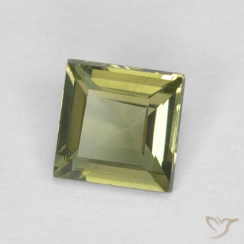0.39 ct Green Kornerupine Stone, Natural Kornerupine in Square Facet Shape for Sale