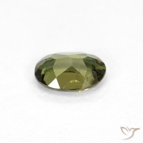 Kornerupine Gemstone in 5.3 x 3.9 mm Size for Sale, Kornerupine Stone in Light Forest Green Color