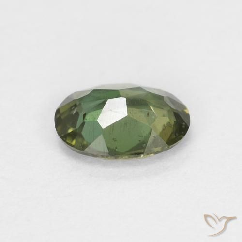 Kornerupine Gemstone in 5.2 x 3.8 mm Size for Sale, Kornerupine Stone in Deep Earth Green Color
