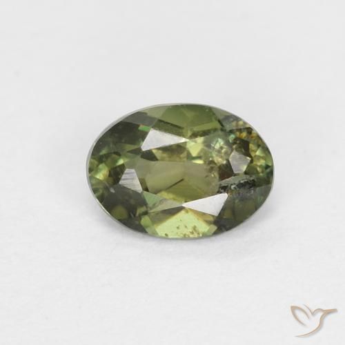0,36 ct ovaler Kornerupin aus Sri Lanka, Größe: 5,1 x 3,7mm, Reinheit: VS-SI, Garantiert echter Edelstein, 1 Stück Kornerupin in Tiefgrün Farbe, Mohs-Härte von 6,5 - 7 Geeignet für den täglichen Gebrauch im Schmuck, Photo A