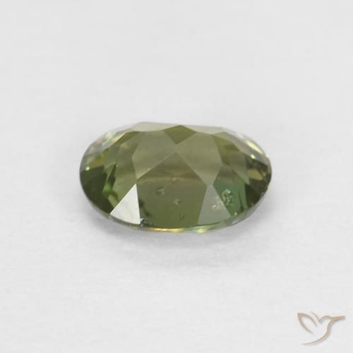 Kornerupine Gemstone in 5 x 4 mm (calibrated) Size for Sale, Kornerupine Stone in Deep Earth Green Color