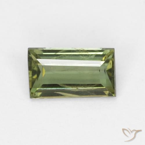 0.35ct Natural Dark Green Kornerupine, Baguette, VS