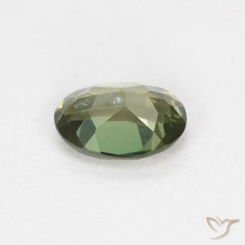 Kornerupine Gemstone in 5 x 3.5 mm Size for Sale, Kornerupine Stone in Deep Green Color