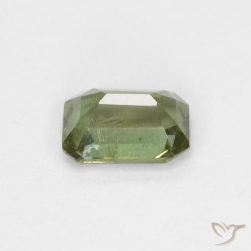 Kornerupine Gemstone in 4.7 x 3.2 mm Size for Sale, Kornerupine Stone in Warm Forest Green Color