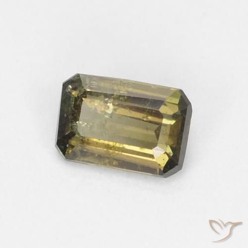 0.35 ct Green Kornerupine Stone, Natural Kornerupine in Octagon Step Cut Shape for Sale