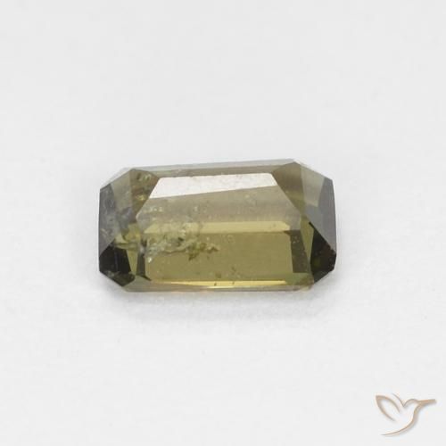 Kornerupine Gemstone in 5 x 3.4 mm Size for Sale, Kornerupine Stone in Warm Forest Green Color