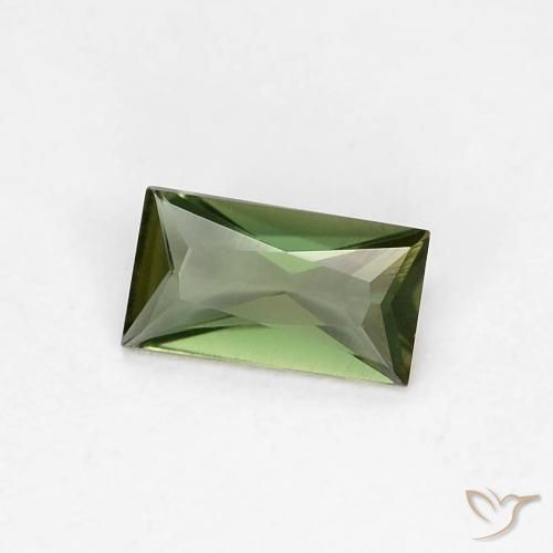 0.28 ct Green Kornerupine Stone, Natural Kornerupine in Baguette / Scissor Cut Shape for Sale