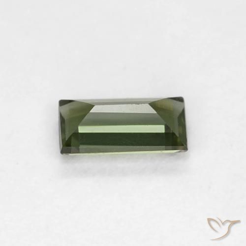 Kornerupine Gemstone in 5.1 x 2.8 mm Size for Sale, Kornerupine Stone in Dark Green Color