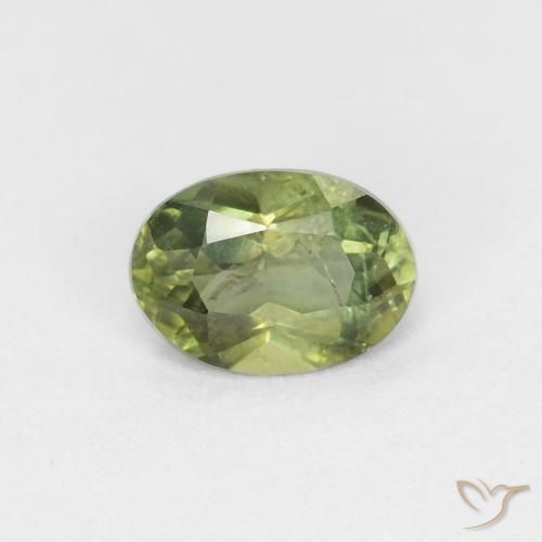 0,33 ct ovaler grüner Kornerupin aus Sri Lanka, Größe 5,1 x 3,6mm, natürlicher Edelstein, VS-SI Reinheit, 1 Stück ovaler Kornerupin, Mohs-Härte von 6,5 - 7 Geeignet für den täglichen Gebrauch im Schmuck , Photo A