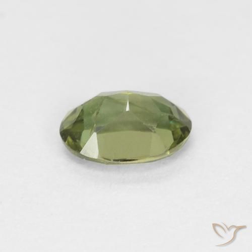 Kornerupine Gemstone in 5.1 x 3.6 mm Size for Sale, Kornerupine Stone in Warm Green Color