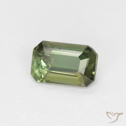 0.31 ct Green Kornerupine Stone, Natural Kornerupine in Octagon Step Cut Shape for Sale