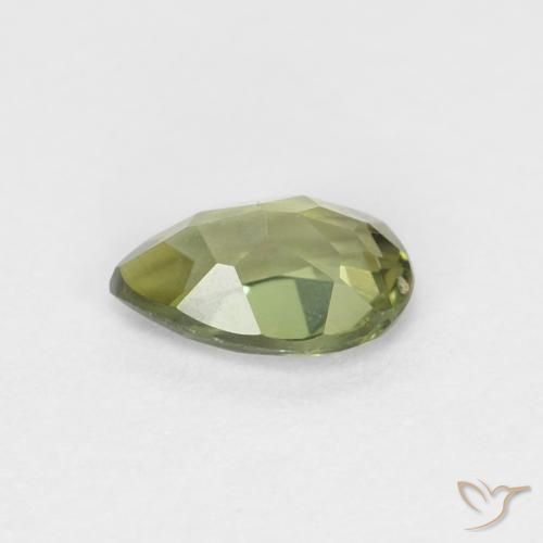 Kornerupine Gemstone in 5.4 x 3.6 mm Size for Sale, Kornerupine Stone in Seaweed Green Color