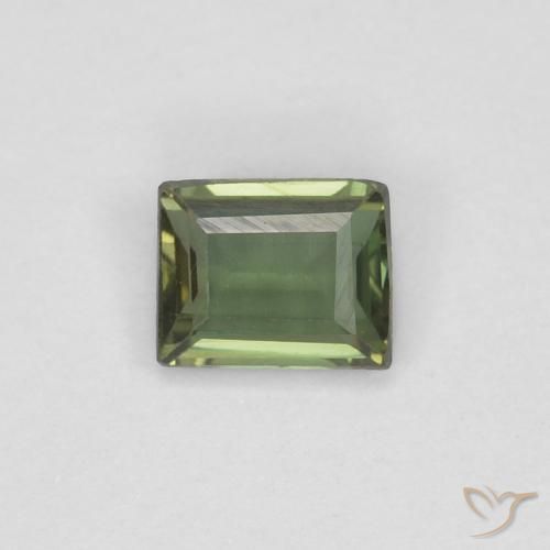 0.28ct Natural Dark Green Kornerupine, Baguette, VVS