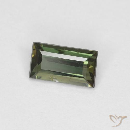 5,1 x 2,8mm Cornerupina verde Baguette sfaccettata dallo Sri Lanka, peso di 0,27 ct, pietra preziosa naturale non trattati in purezza VS, Cornerupina 1pz - il colore è Terra Verde, durezza Mohs di 6,5 - 7 adatto per gioielli da indossare ogni giorno, Photo A