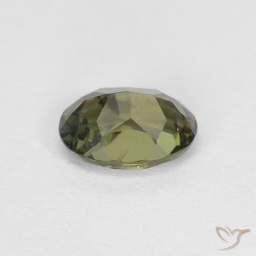 Kornerupine Gemstone in 5.3 x 3.9 mm Size for Sale, Kornerupine Stone in Brownish Green Color