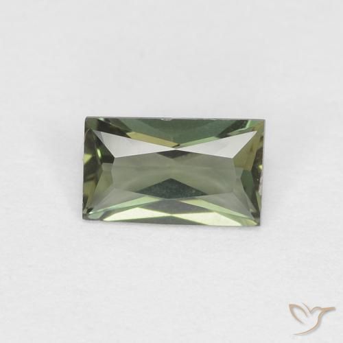 0.29ct Natural Yellowish Green Kornerupine, Baguette, VS