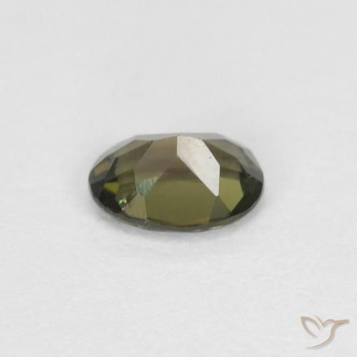 Kornerupine Gemstone in 4.8 x 3.6 mm Size for Sale, Kornerupine Stone in Deep Green Color