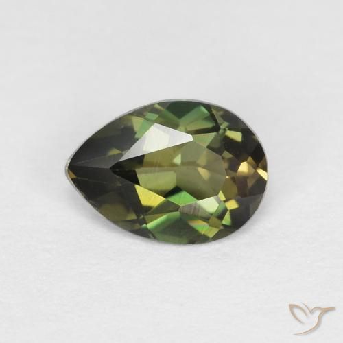 0.40ct Natural Medium Light Green Kornerupine, Pear Shape, VVS