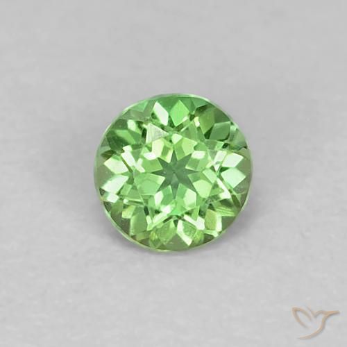 0,18 ct runder grüner Kornerupin aus Sri Lanka, Größe 3,4mm, natürlicher Edelstein, VVS-VS Reinheit, 1 Stück runder Kornerupin, Mohs-Härte von 6,5 - 7 Geeignet für den täglichen Gebrauch im Schmuck , Photo A