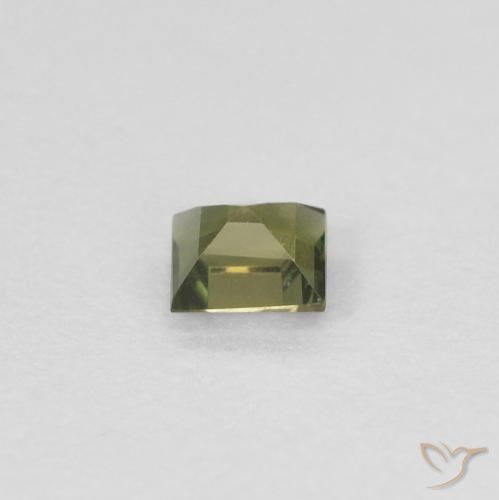 Kornerupine Gemstone in 3.1 x 3.1 mm Size for Sale, Kornerupine Stone in Deep Green Color