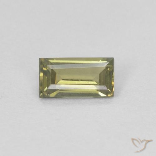 0.27ct Natural Deep Earth Green Kornerupine, Baguette, VVS