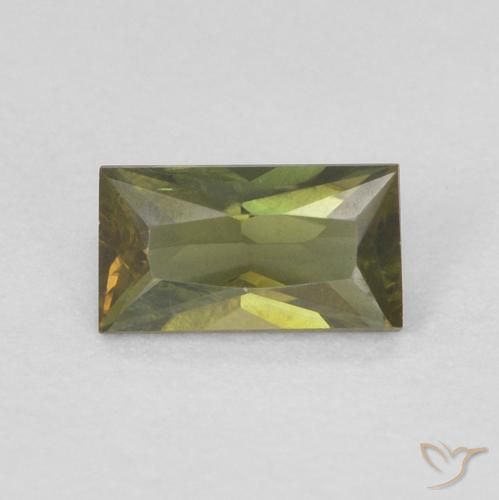 0.26 ct Baguette Cut Kornerupine, 8 x 2.7 mm From Sri Lanka, Photo A