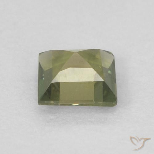 Kornerupine Gemstone in 3.2 x 3.2 mm Size for Sale, Kornerupine Stone in Warm Forest Green Color