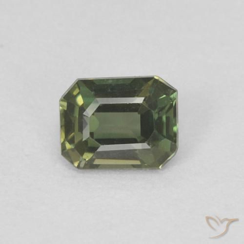 0.25ct Natural Medium Dark-Green Kornerupine, Emerald Cut, VVS