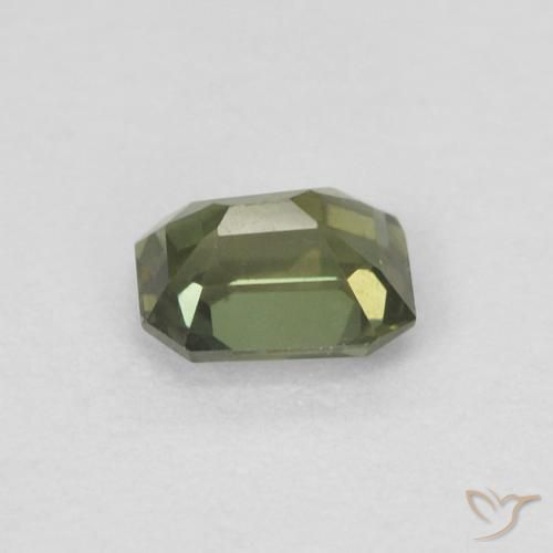 Kornerupine Gemstone in 4 x 3.1 mm Size for Sale, Kornerupine Stone in Medium Dark-Green Color