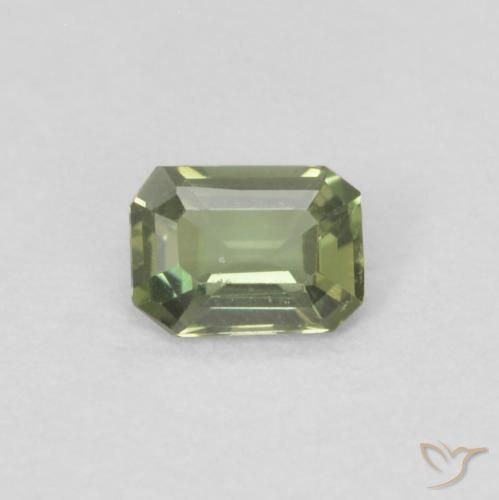 0.18ct Natural Warm Forest Green Kornerupine, Emerald Cut, VVS-VS