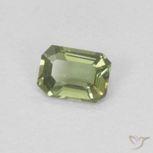 0.18 ct Green Kornerupine Stone, Natural Kornerupine in Octagon Step Cut Shape for Sale