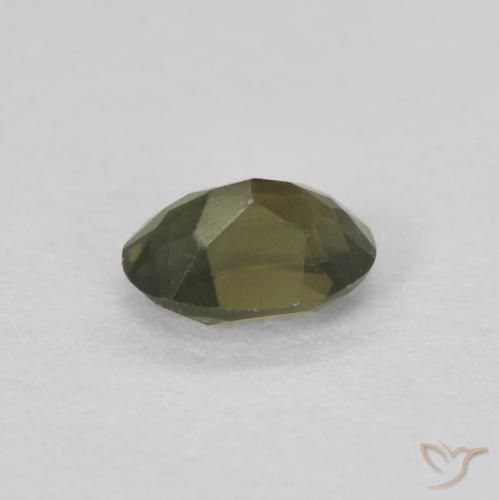 Kornerupine Gemstone in 4.8 x 3.4 mm Size for Sale, Kornerupine Stone in Brownish Green Color