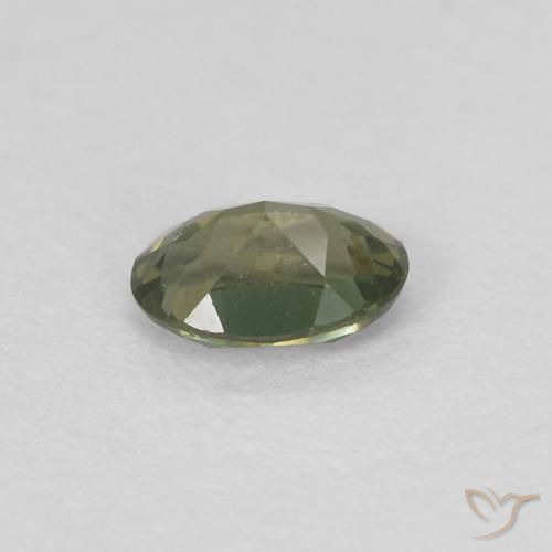 Kornerupine Gemstone in 4.1 x 2.9 mm Size for Sale, Kornerupine Stone in Golden Green Color