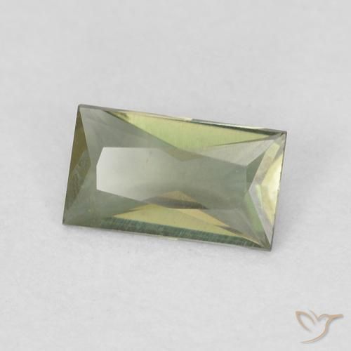 0.22 ct Green Kornerupine Stone, Natural Kornerupine in Baguette / Scissor Cut Shape for Sale