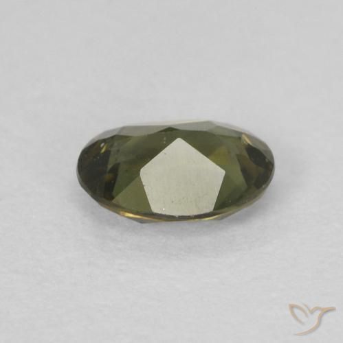 Kornerupine Gemstone in 4.7 x 3.5 mm Size for Sale, Kornerupine Stone in Brownish Green Color