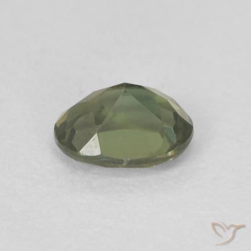 Kornerupine Gemstone in 4.5 x 3.4 mm Size for Sale, Kornerupine Stone in Warm Forest Green Color